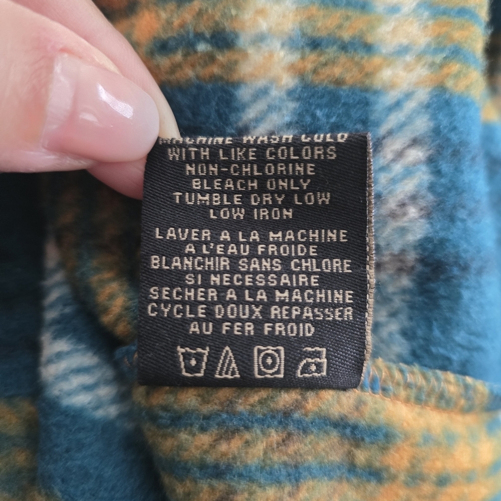 Dakota Grizzly Lars Arctic Fleece Snap Shirt Jacket Men's Large NWT Teal Plaid - Picture 6 of 8